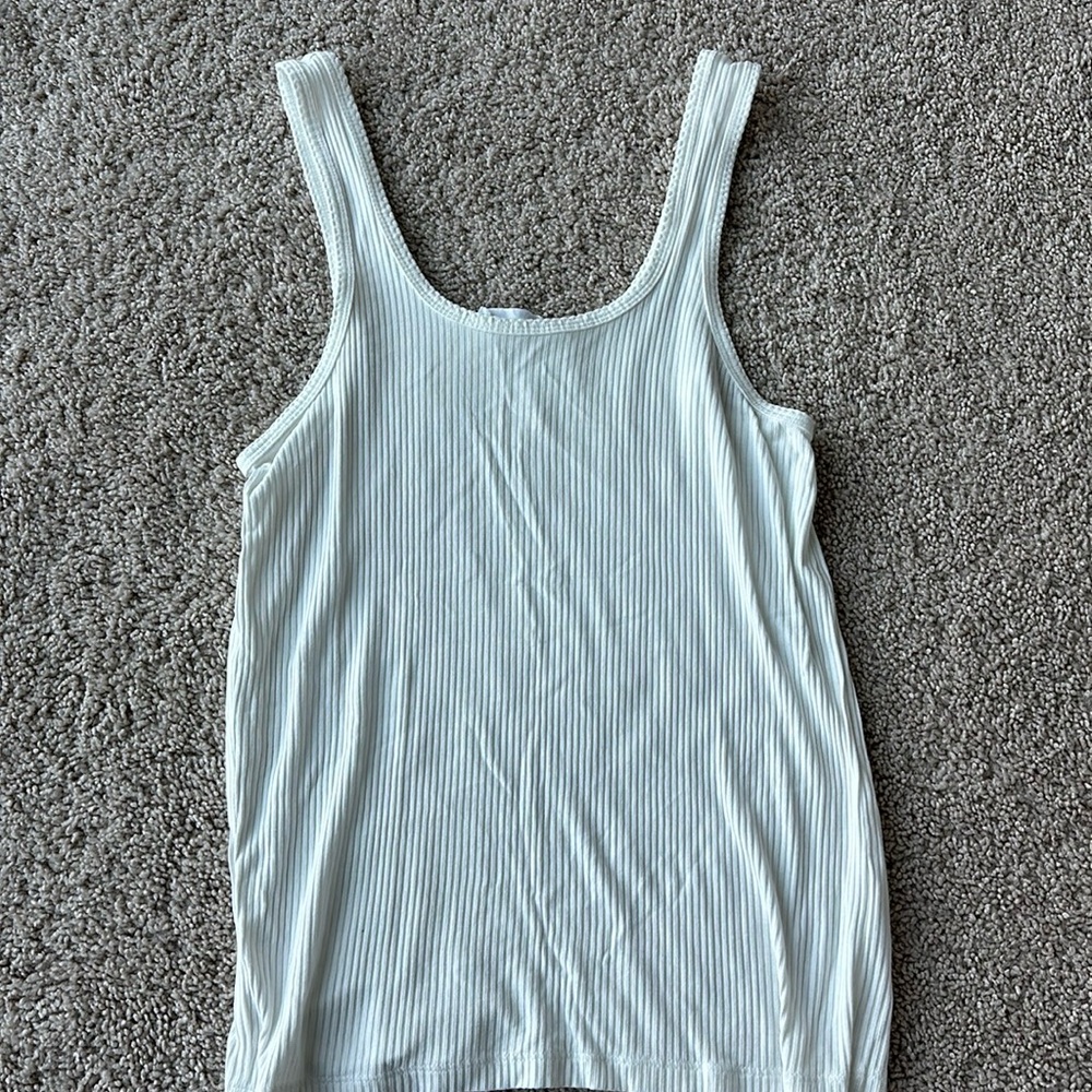 Double zero ribbed tank top